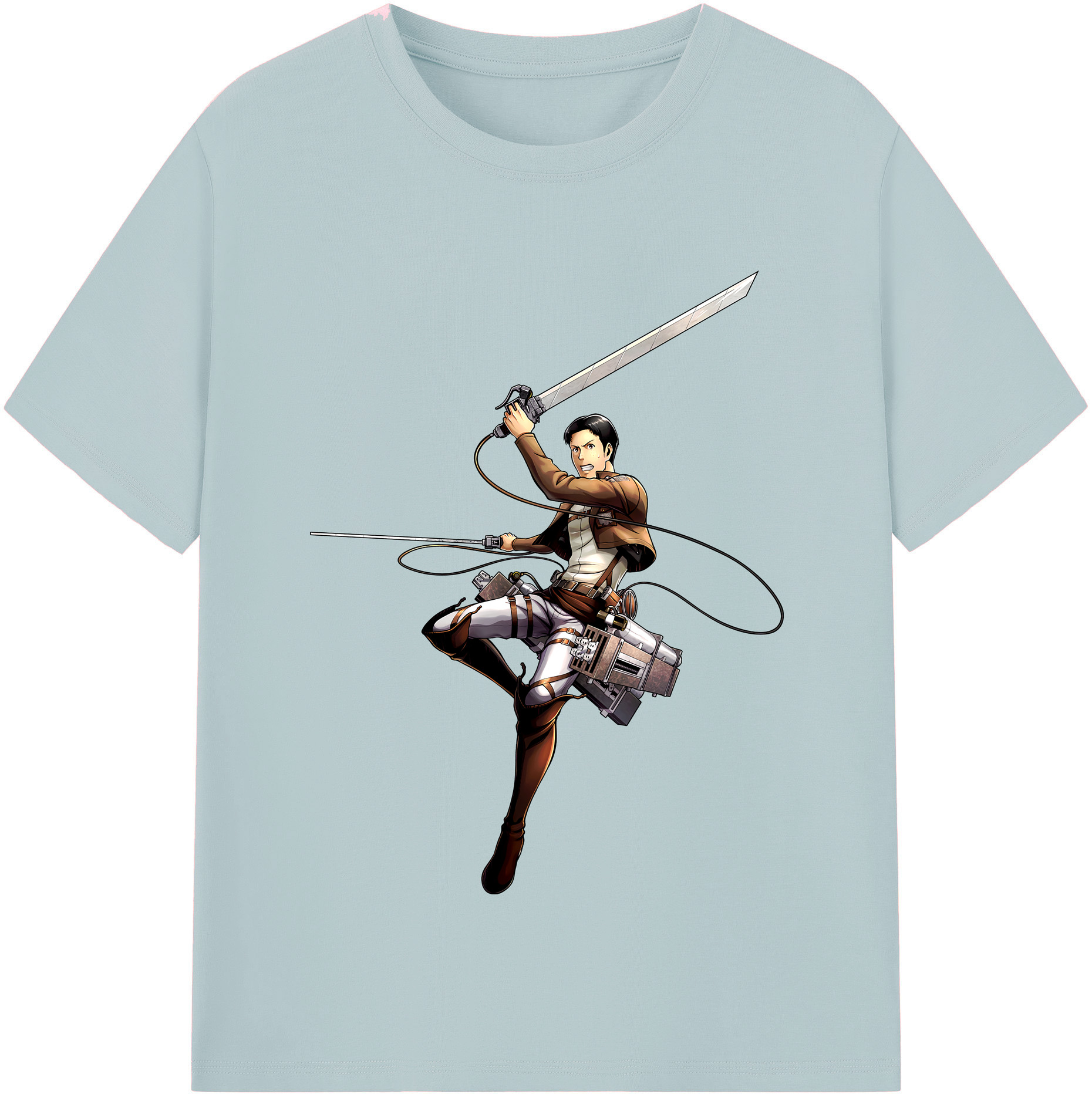 （画像用） 進撃の巨人 Attack on Titan 綿100％半袖Tシャツ（フロントプリント）
